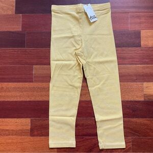 New Tea Collection Sz 8 capri stripe leggings sulphur